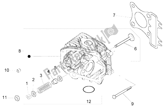 Toutes les pièces pour le Soupapes De Tête du Piaggio Liberty 50 4T RST Delivery 2004