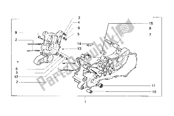 Toutes les pièces pour le Carter du Piaggio Hexagon LX 125 1998