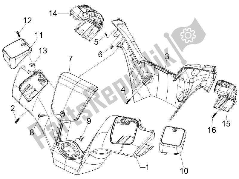Todas las partes para Coberturas De Manillar de Piaggio MP3 400 IE MIC USA 2009