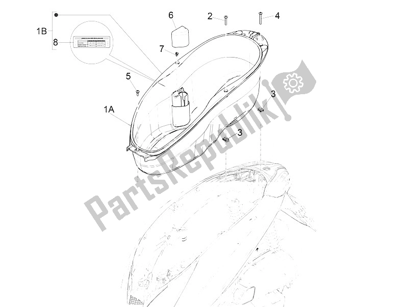 Toutes les pièces pour le Logement De Casque - Sous La Selle du Piaggio Medley 150 4T IE ABS Asia 2016