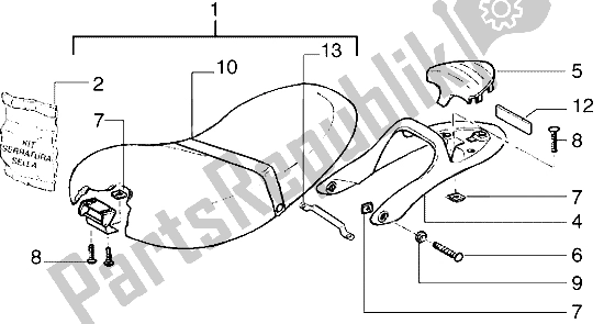 Todas las partes para Silla De Montar de Piaggio Liberty 125 1998