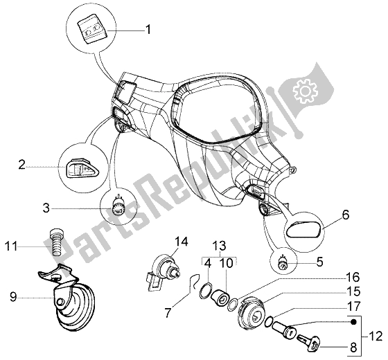 Toutes les pièces pour le Appareil électrique (2) du Piaggio Liberty 50 4T RST Delivery 2004