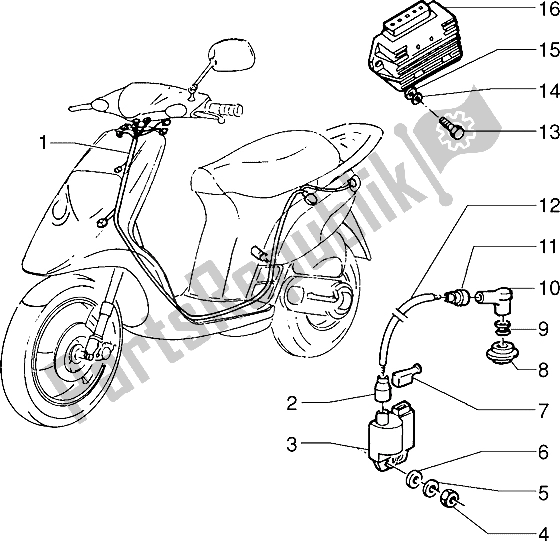 All parts for the Electrical Devices of the Piaggio NRG 50 1995