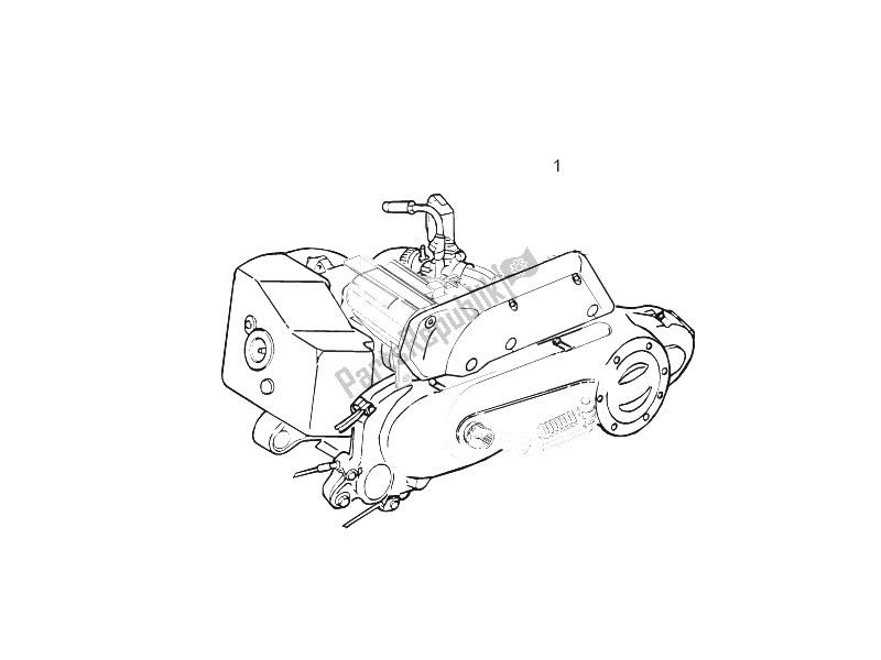 Tutte le parti per il Motore, Assemblaggio del Piaggio ZIP 50 2T 2009