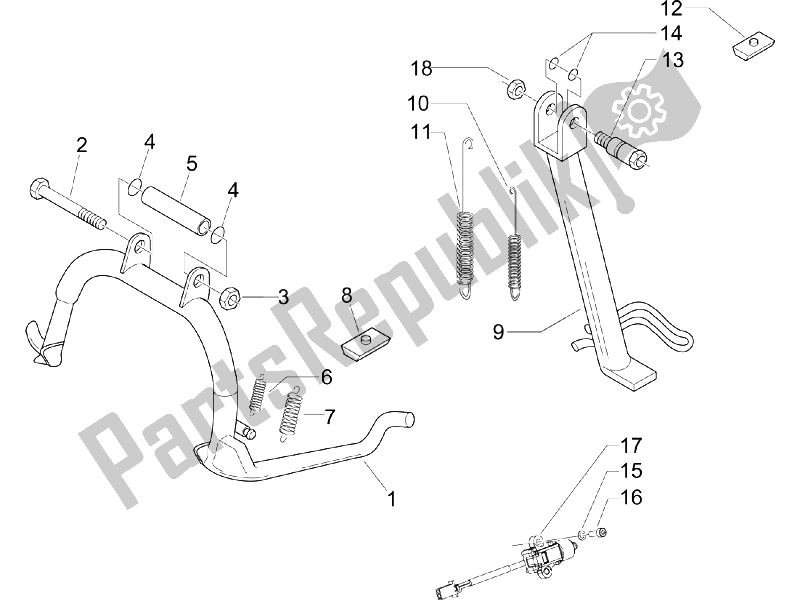 Toutes les pièces pour le Des Stands du Piaggio BV 250 USA 2006