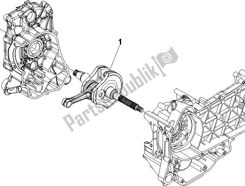 Tutte le parti per il Albero A Gomiti del Piaggio X8 250 IE UK 2005