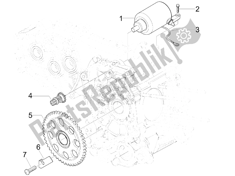 All parts for the Stater - Electric Starter of the Piaggio X7 300 IE Euro 3 2009