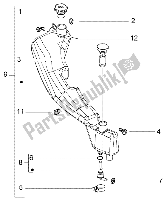 Wszystkie części do Zbiornik Oleju Piaggio NRG Power DT 50 1998
