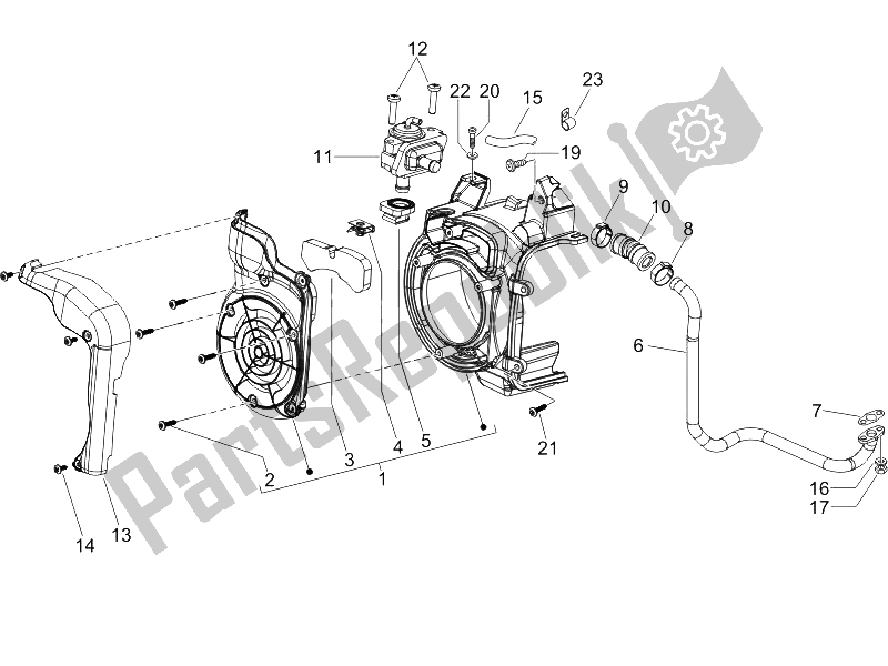 Tutte le parti per il Air Box Secondario del Piaggio Liberty 125 4T Sport UK 2006