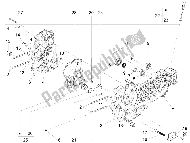 Wszystkie części do Korbowód Piaggio Beverly 125 RST 4T 4V IE E3 2010