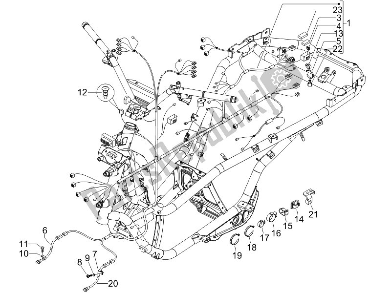 Todas las partes para Mazo De Cables Principal (2) de Piaggio MP3 250 USA 2007