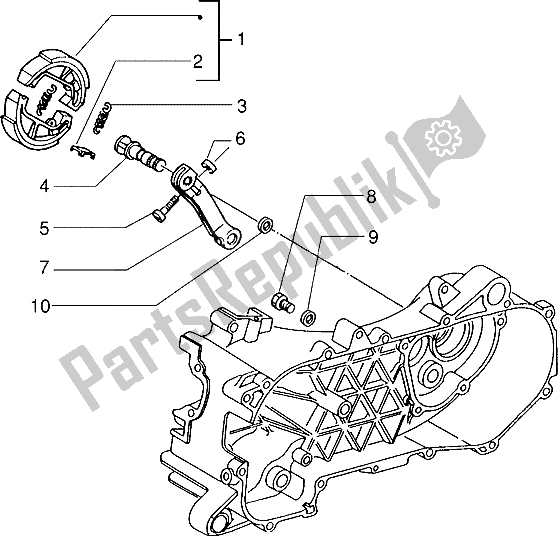 Toutes les pièces pour le Frein à Main du Piaggio Skipper 125 1995