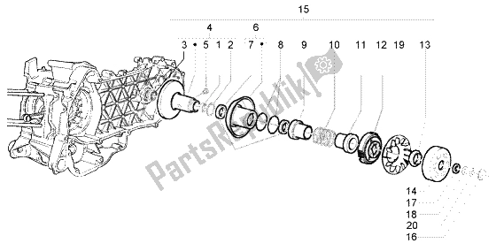 Toutes les pièces pour le Poulie Menée du Piaggio X9 250 Evolution 2000