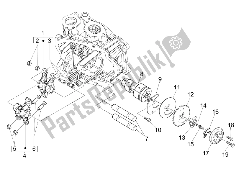 Todas las partes para Unidad De Soporte De Palancas Oscilantes de Piaggio MP3 300 4T 4V IE LT Ibrido 2010