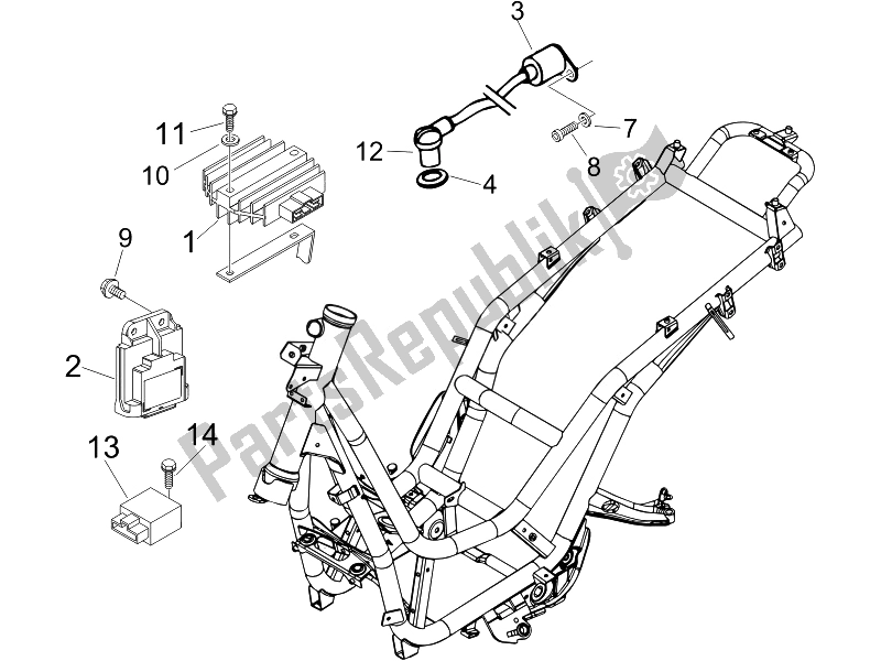 Todas las partes para Reguladores De Voltaje - Unidades De Control Electrónico (ecu) - H. T. Bobina de Piaggio Beverly 125 E3 2007