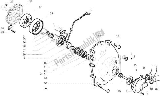 Toutes les pièces pour le Volant Magnéto du Piaggio Beverly 250 RST 2004