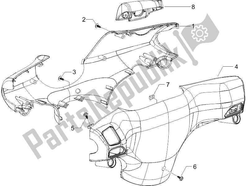 Toutes les pièces pour le Couvertures De Guidon du Piaggio ZIP 100 4T 2006