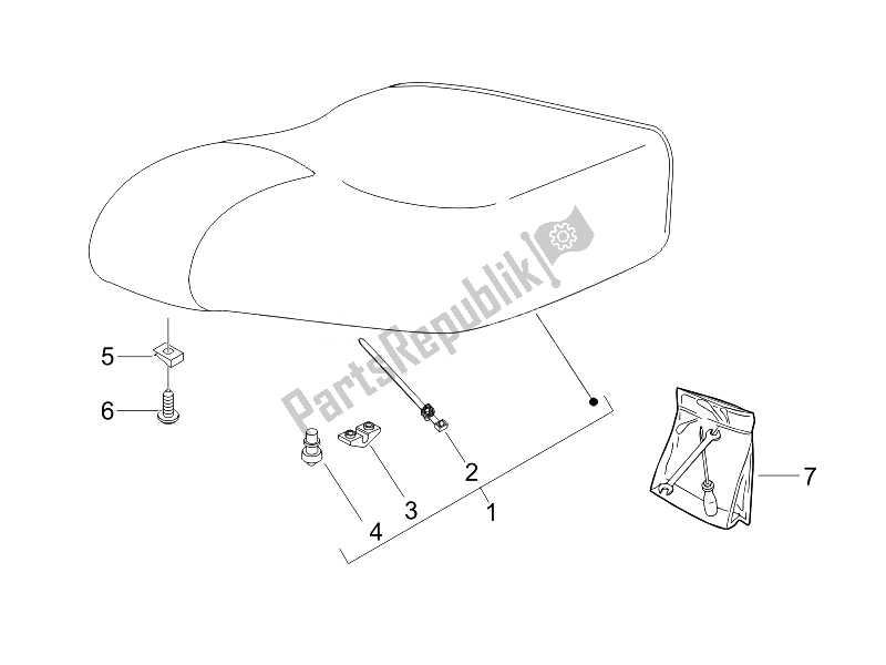 Toutes les pièces pour le Selle / Sièges du Piaggio Liberty 125 4T PTT E3 F 2007