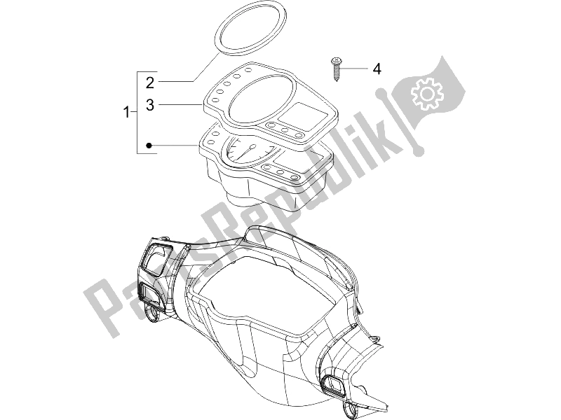 Toutes les pièces pour le Tableau De Bord Combiné du Piaggio NRG Power Pure JET 50 2005