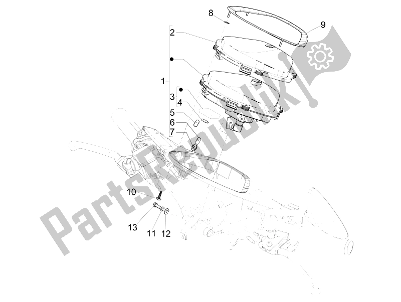 Toutes les pièces pour le Tableau De Bord Combiné du Piaggio Liberty 125 4T Delivery E3 2007