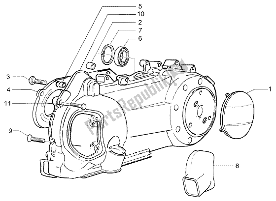 Toutes les pièces pour le Refroidissement Du Carter du Piaggio X8 200 2004