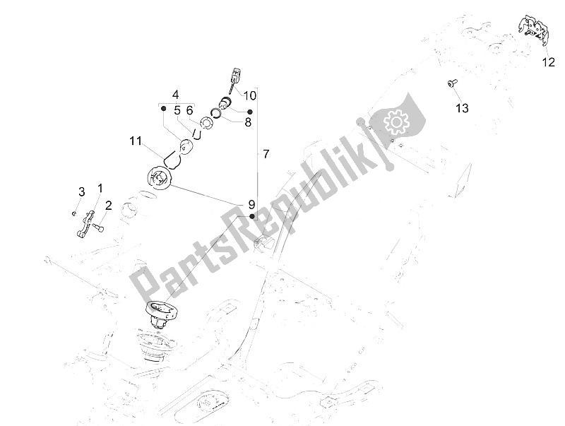 Todas as partes de Fechaduras do Piaggio NRG Power DD 50 2016