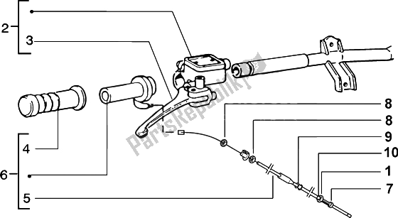 Tutte le parti per il Componenti Manubrio del Piaggio ZIP 50 4T 2002