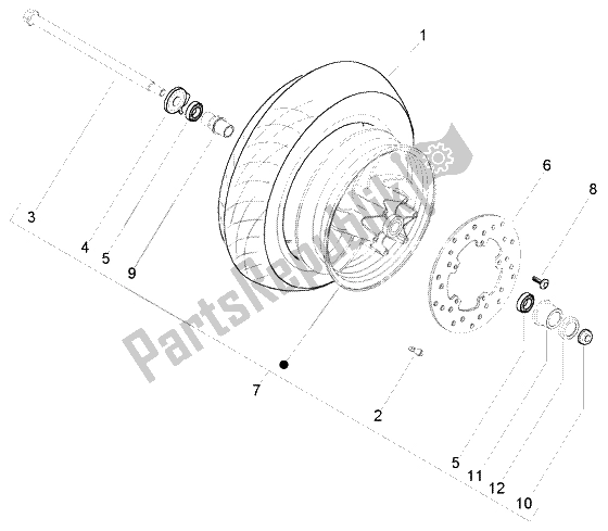 Toutes les pièces pour le Roue Avant du Piaggio FLY 150 4T 2009