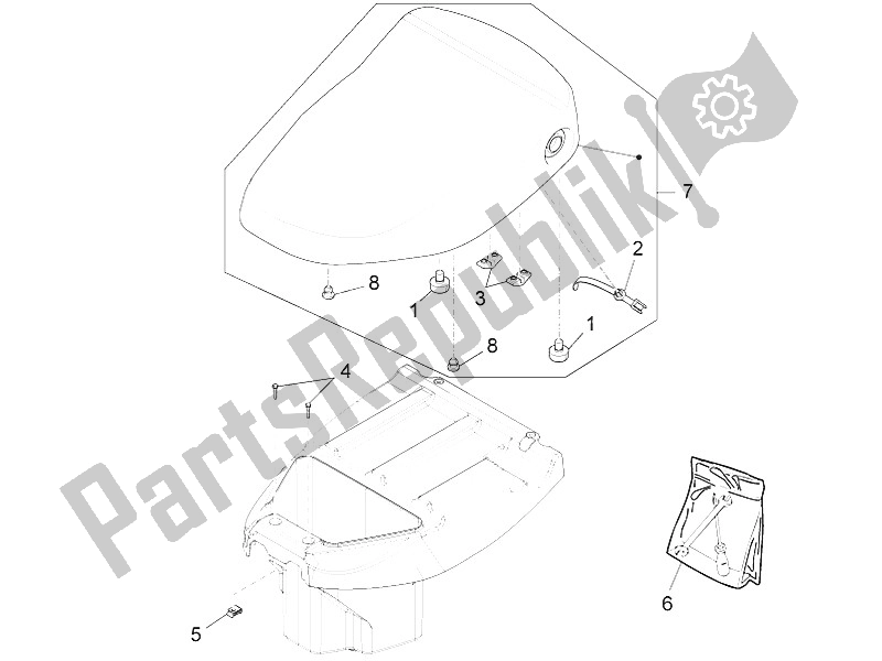 Toutes les pièces pour le Selle / Sièges du Piaggio Liberty Elettrico PPT AT SP 50 2011