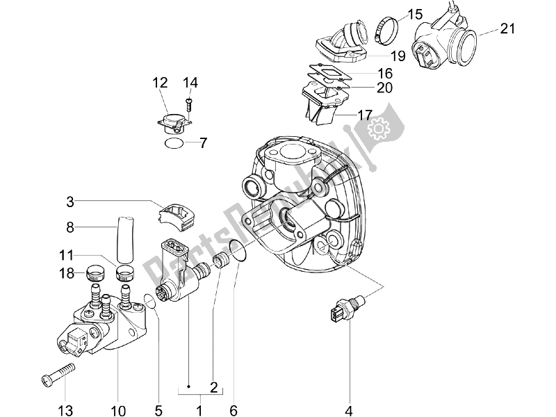 All parts for the Throttle Body - Injector - Union Pipe of the Piaggio NRG Power Pure JET 50 2007