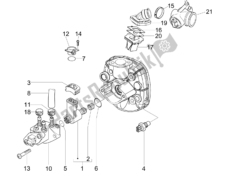 Toutes les pièces pour le Corps De Papillon - Injecteur - Tuyau Union du Piaggio NRG Power Pure JET 50 2007