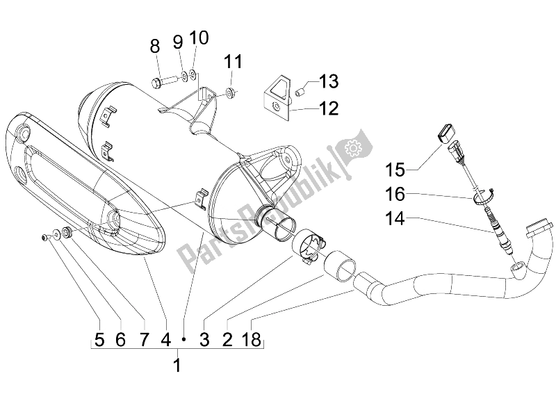 Tutte le parti per il Silenziatore del Piaggio Beverly 250 Tourer E3 2007