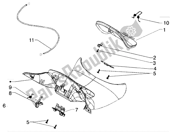 Toutes les pièces pour le Partie Centrale du Piaggio Beverly 125 RST 2004