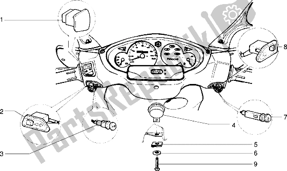 Alle onderdelen voor de Elektrische Toestellen van de Piaggio Skipper 150 1998