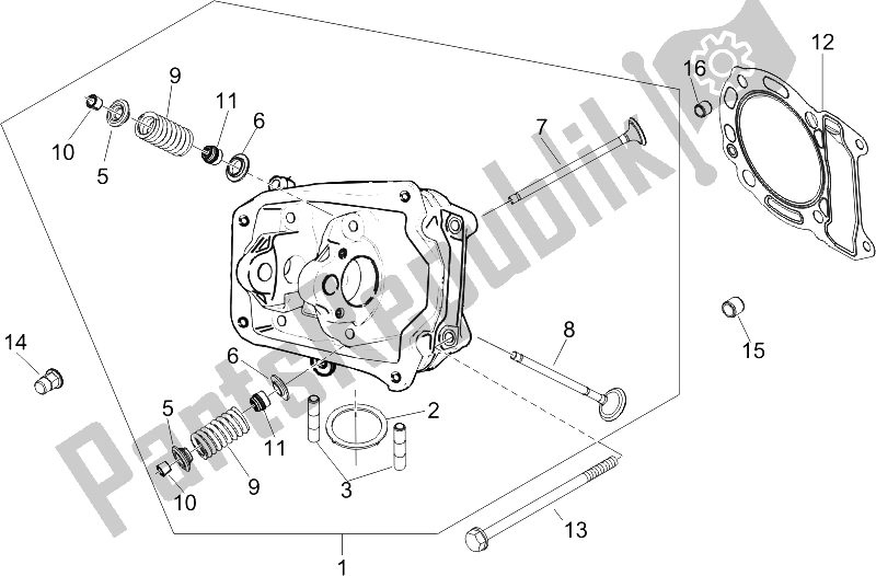 Toutes les pièces pour le Unité De Tête - Valve du Piaggio Liberty 125 4T Sport 2006