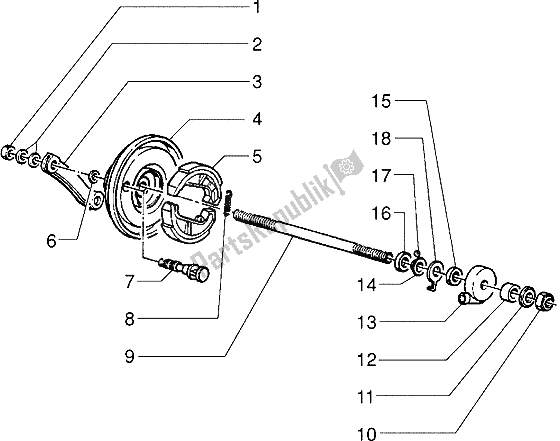 Toutes les pièces pour le Composants De Roue Avant du Piaggio ZIP 50 1995