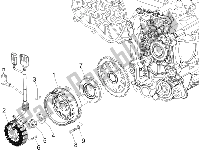 Toutes les pièces pour le Volant Magnéto du Piaggio BV 500 2005