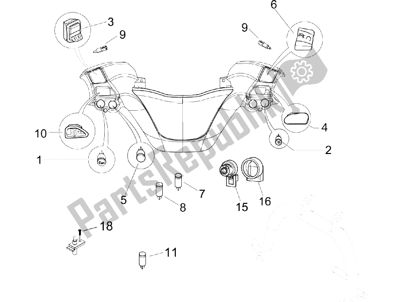 Toutes les pièces pour le Sélecteurs - Interrupteurs - Boutons du Piaggio X9 500 Evolution 2006