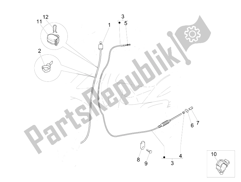 Alle onderdelen voor de Transmissies van de Piaggio FLY 50 4T 4V USA 1 2014