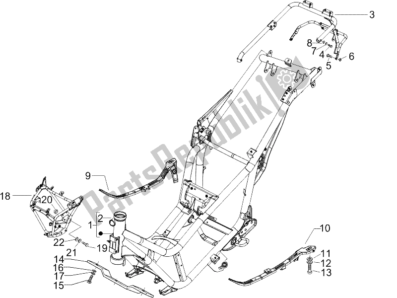 All parts for the Frame/bodywork of the Piaggio X9 250 Evolution 2006