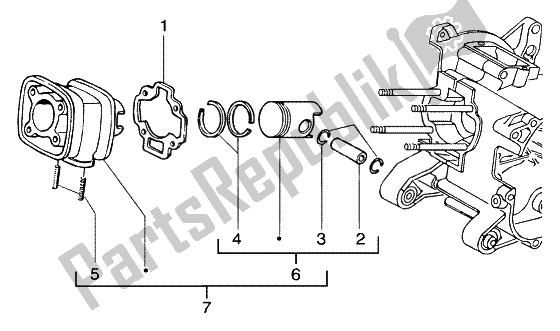 Toutes les pièces pour le Axe De Cylindre-piston-poignet, Assy du Piaggio NRG Power Purejet 50 2005