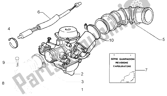 Toutes les pièces pour le Carburateur du Piaggio FLY 150 4T 2004