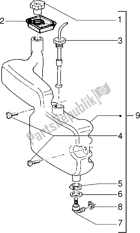 Toutes les pièces pour le Cuve à Mazout du Piaggio Skipper 150 1998