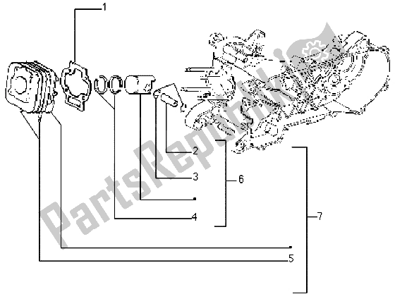 Toutes les pièces pour le Axe De Cylindre-piston-poignet, Assy du Piaggio Typhoon 50 X 1999