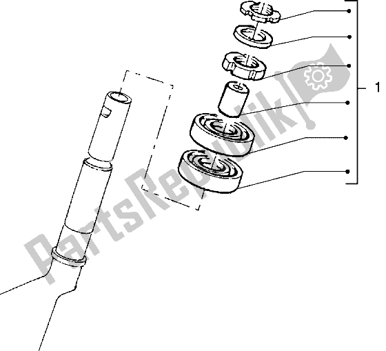 Toutes les pièces pour le Ensemble De Roulements à Billes De Direction. Du Piaggio X9 125 2000