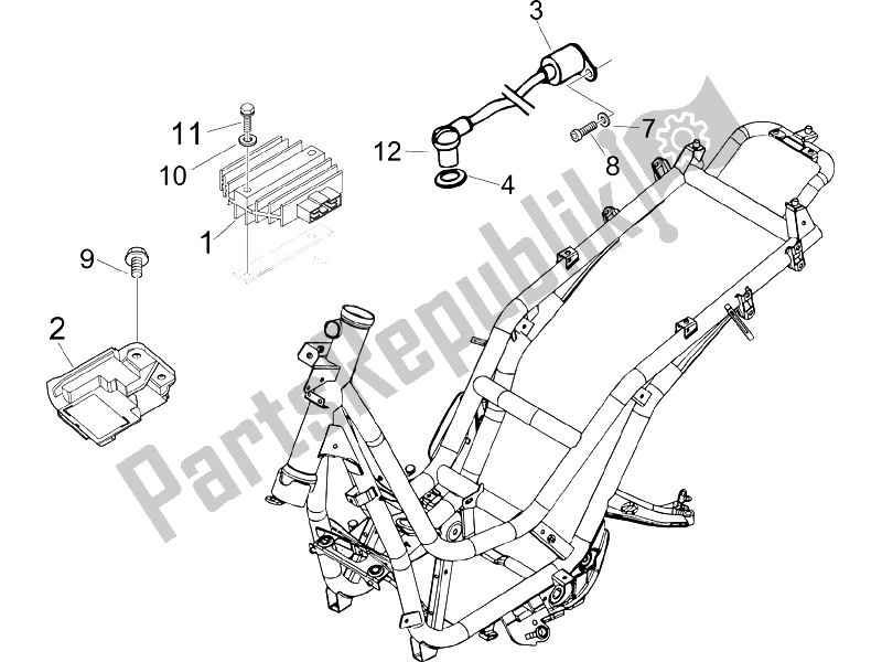 All parts for the Voltage Regulators - Electronic Control Units (ecu) - H. T. Coil of the Piaggio Beverly 125 2005