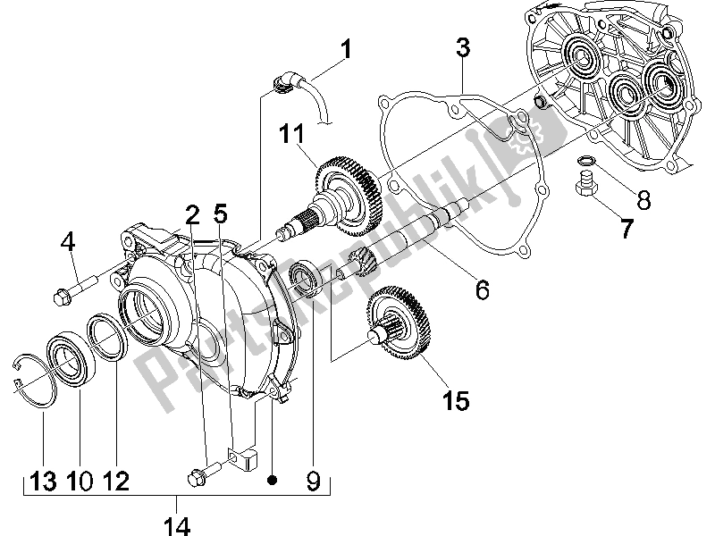 Toutes les pièces pour le Unité De Réduction du Piaggio X8 125 Potenziato 2005