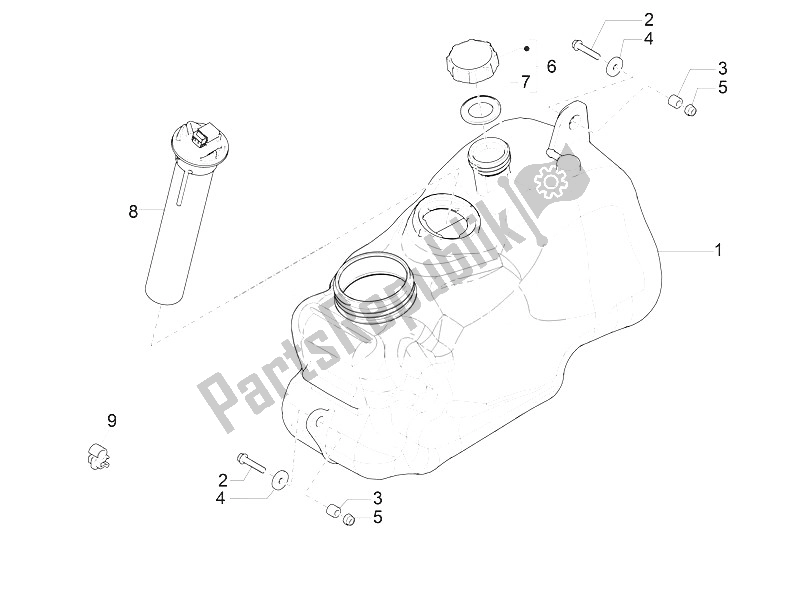 Toutes les pièces pour le Réservoir D'essence du Piaggio MP3 500 LT E4 Sport Business EU 2016