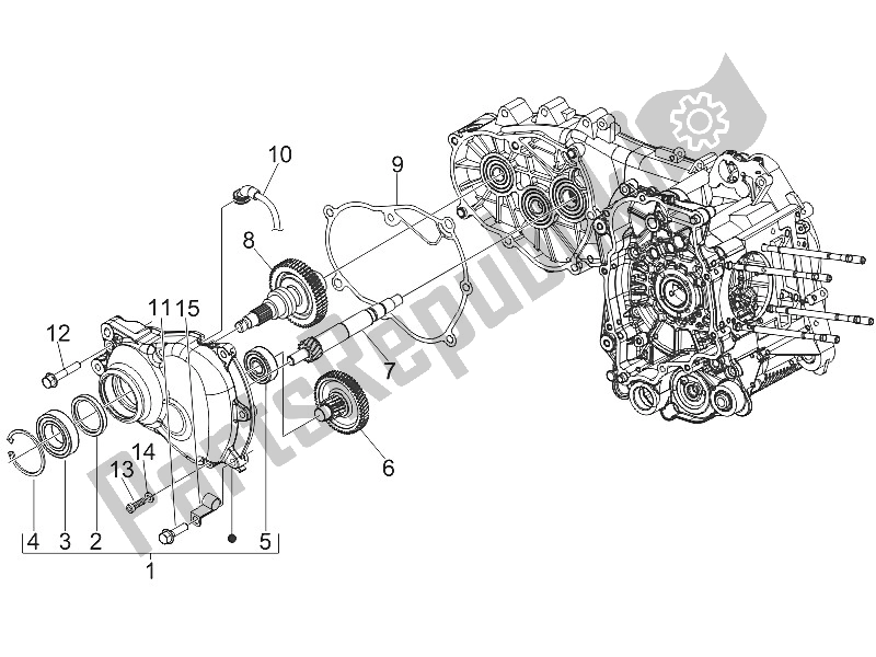 Toutes les pièces pour le Unité De Réduction du Piaggio MP3 400 RL Touring 2011