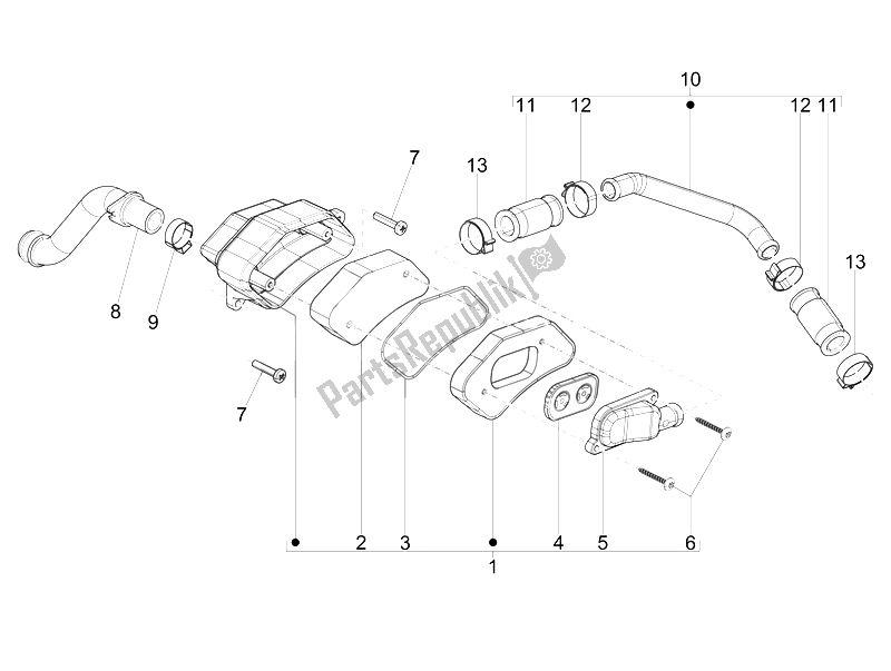 Toutes les pièces pour le Boîte à Air Secondaire du Piaggio NRG Power DT 50 2007